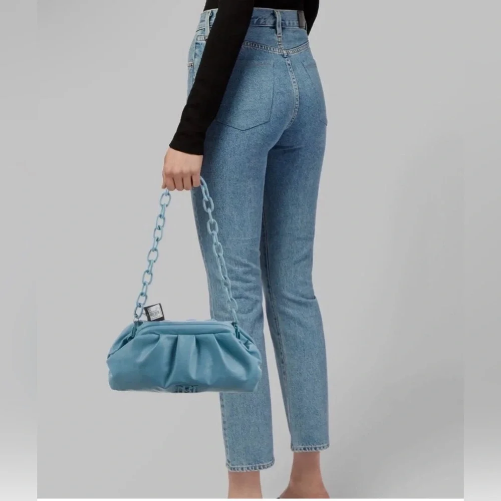 NWT Badgley Mischka Blue Dumpling Clutch